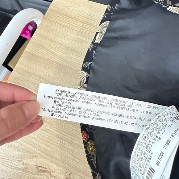 Zara Vintage Floral Print Sleeveless Mini Dress in Black & Green Sz XS - Picture 10 of 10